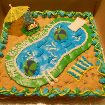 Double Layer "swimming Pool" Cookie Cake