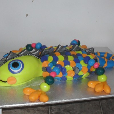 Chameleon Birthday Cake