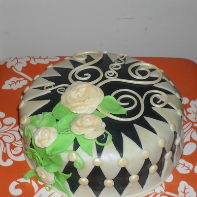 Black And White Harlequin Cake