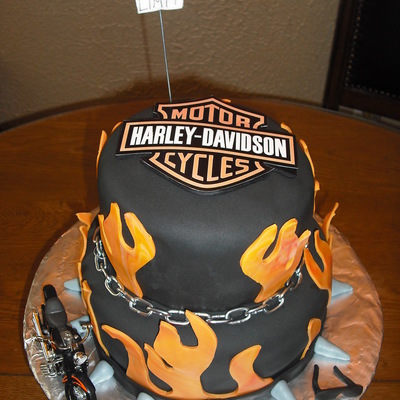 Dads Harley Cake