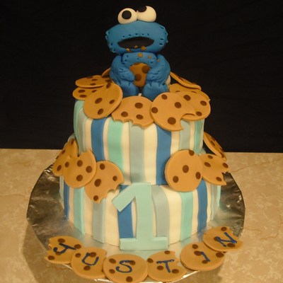Cookie Monster 1St Bday Cake