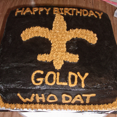 This Is A Saints Cake I Made Who Dat!!!
