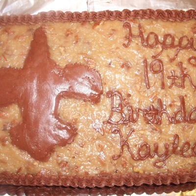 Chocolate Fleur De Lis On German Chocolate Icing