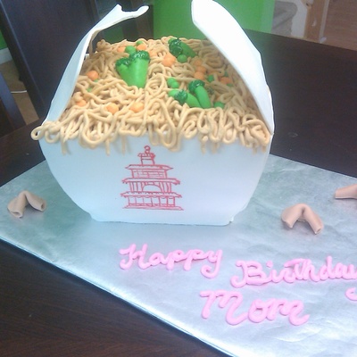Chinese Take Out Box Cake