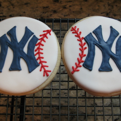Ny Yankee Baseball Cookies