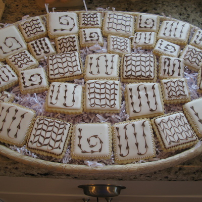 Brown And White Cookies Made For A Lucheon
