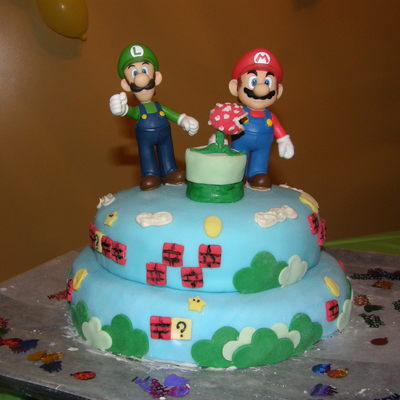 First Cake I Ever Made, A Mario Brothers Cake
