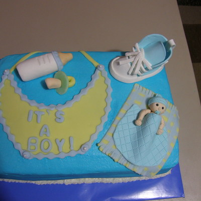 First Baby Shower Cake, Baby Boy