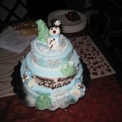 Winter Wonderland Birthday Cake