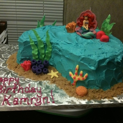 Ariel Birthday Cake