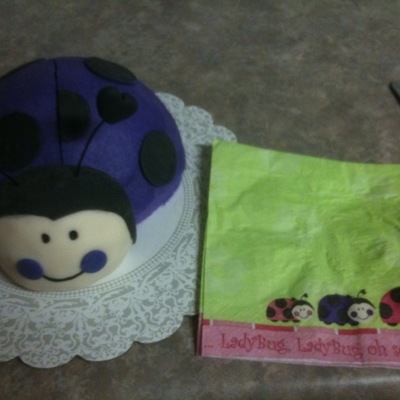 Ladybug Smash Cake