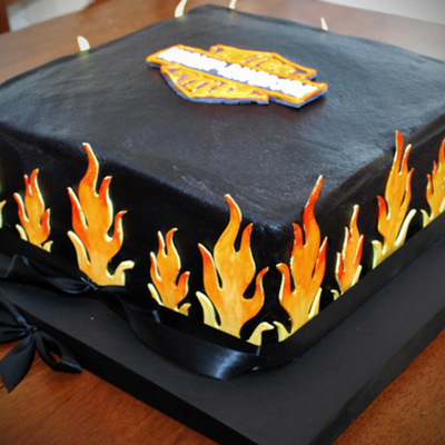 Harley Flame Cake