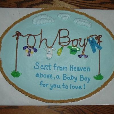 Laundry Basket Baby Shower Cake