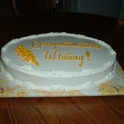 Oval Sheet For A Graduation.