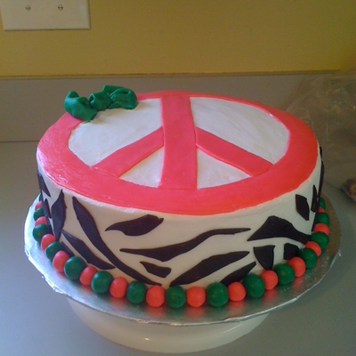Peace Sign Cake