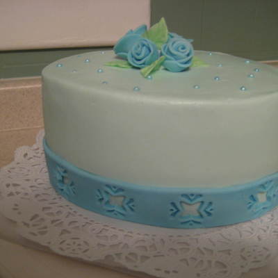Simple Blue Birthday Cake