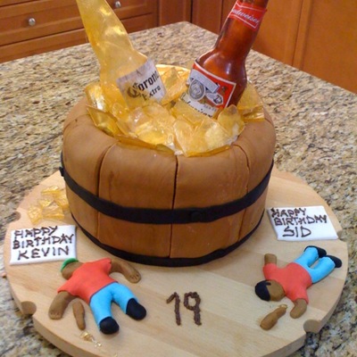 Sugar Beer Bottle Cake