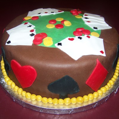 Poker Themed Birthday Cake