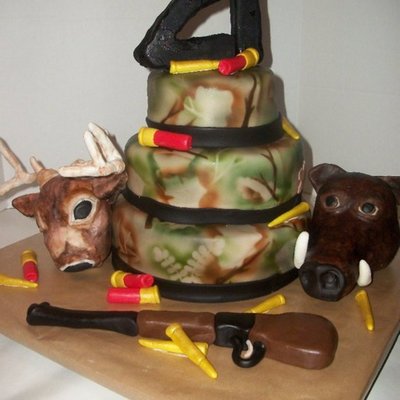 21St Birthday Camo Cakd