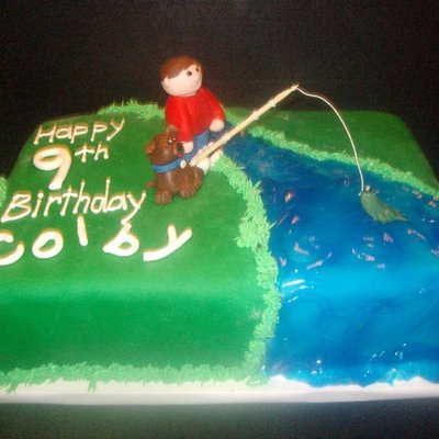 Boy Fishing Cake