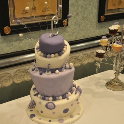 Purple Topsy Turvy Cake