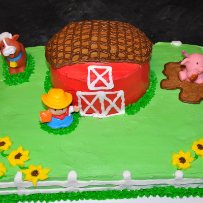 Farm Baby Shower Cake