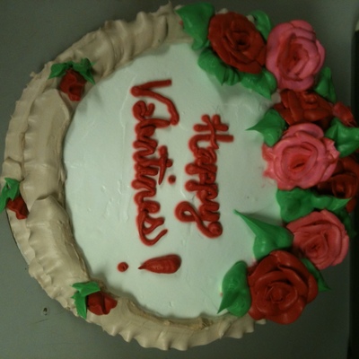 Simole Basketweave Valentines Cake