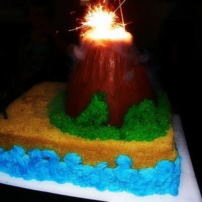 Volcano On Hawaii Cake
