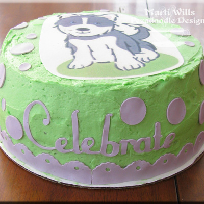Puppy Cake, Printed Frosting Sheet, Cricut Cake