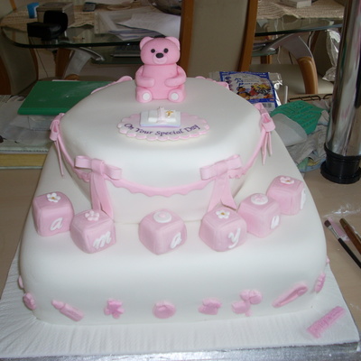 Girls Christening Cake