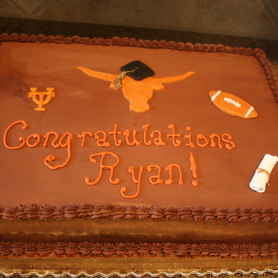 Longhorn Graduation Cake