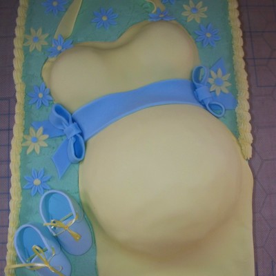 Baby Showe Belly Cake