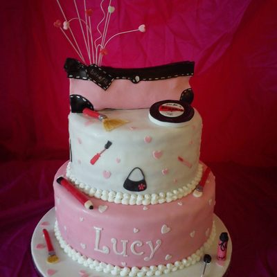 Make Up And Bag Cake