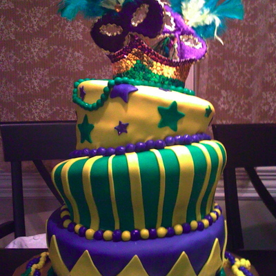 Mardi Gras Cake