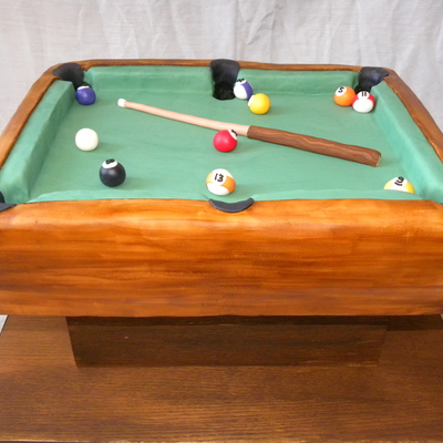 Pool Table Groom's Cake