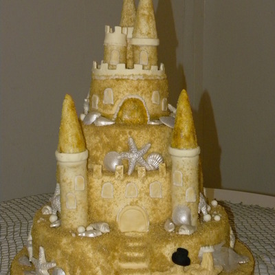 Sand Castle Wedding Cake