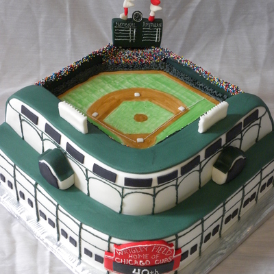 Wrigley Field Cake