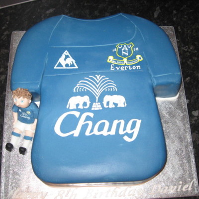 Everton Shirt Birthday Cake