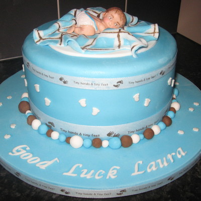 Sleeping Baby Boy Cake
