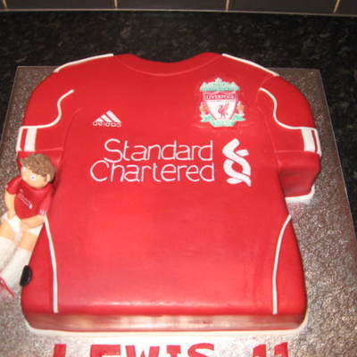 Liverpool Shirt Birthday Cake