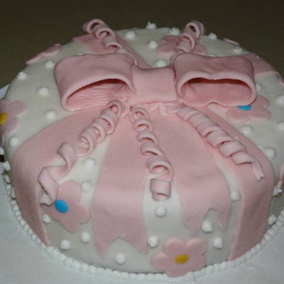 First Fondant Cake Bow Cake