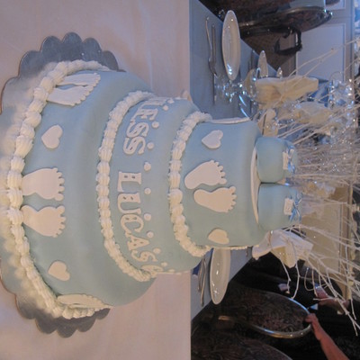 Baby Boy Christening Cake