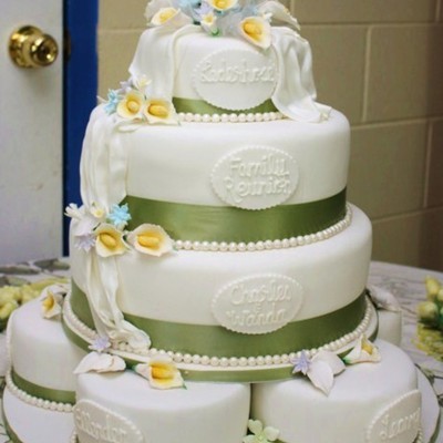 3 Tier Round Cake With Additional Bottom Layer