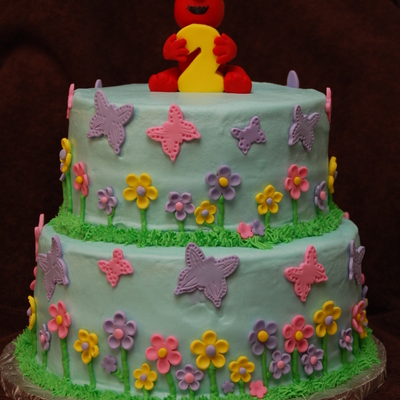 Girly Elmo Birthday Cake