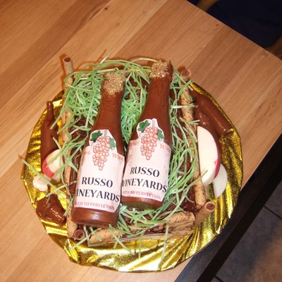 Chocolate Cake W/chocolate Bottles