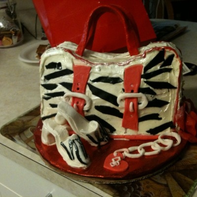 Pocketbook W/fondant Shoes And Key Chain