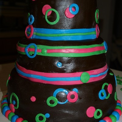 Brown 3 Tiered Cake