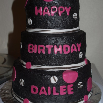 Chocolate Lover's Polka Dot And Zebra Cake