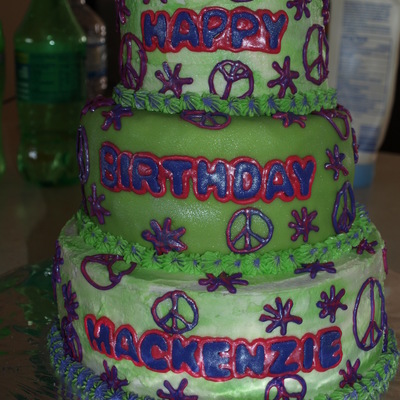 Peace Sign Cake