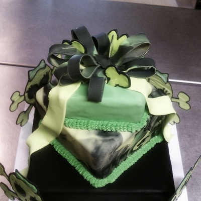 Black And Green Skull Cake